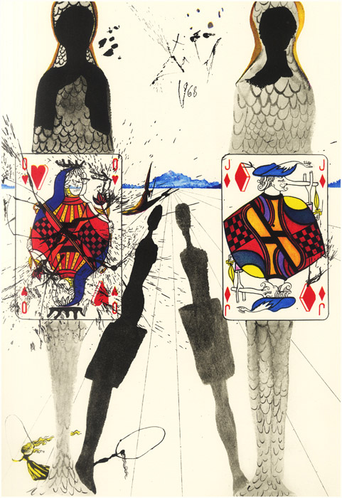 One of Salvador Dali's illustrations for Alice in Wonderland